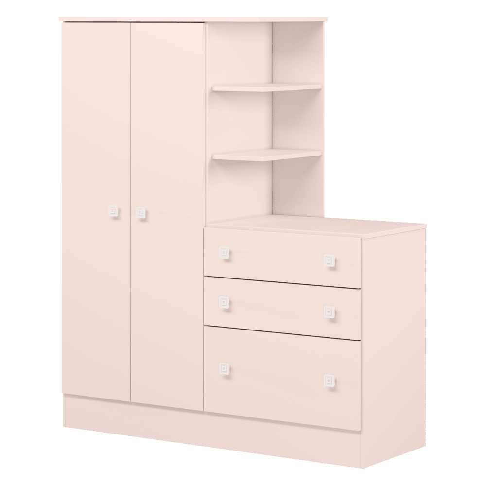 4070 | Guarda Roupa Com Cômoda Linha Doce Sonho<BR><BR>