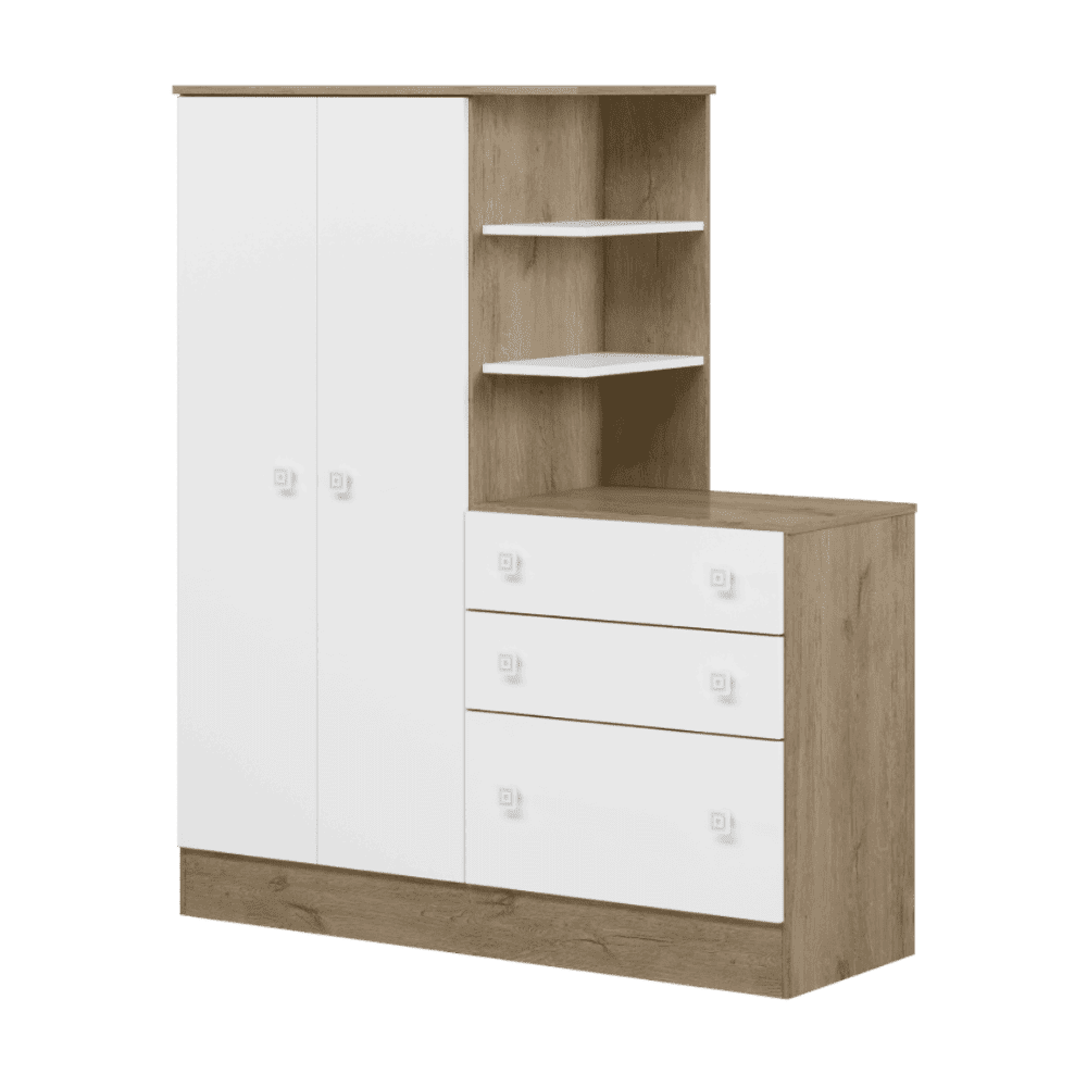 4070 | Guarda Roupa Com Cômoda Linha Doce Sonho<BR><BR>