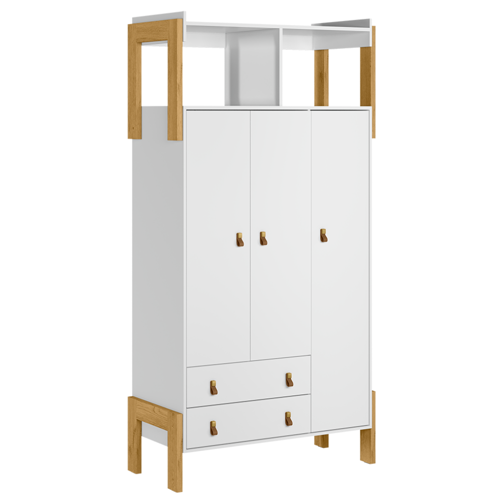 4375 | Guarda Roupa 03 Portas e 02 Gavetas com Nicho Linha Fantasia