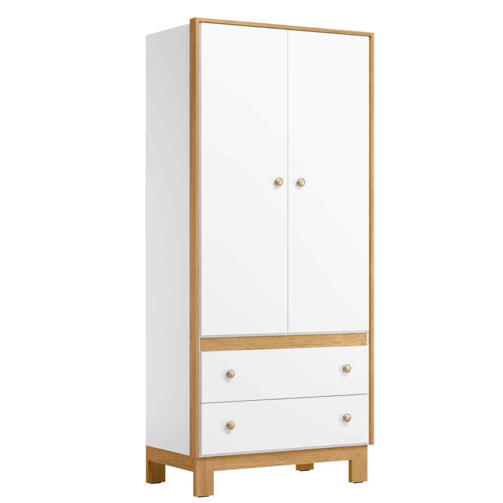 5055 | Guarda Roupa 2 Portas 2 Gavetas - Linha Flora<br><br><br>