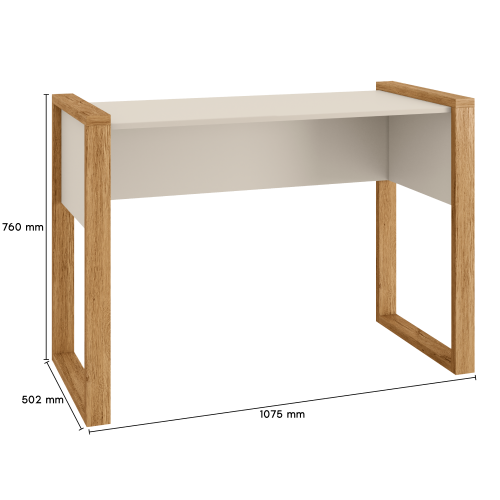 Qmovi - 5030 - Mesa Office - Freijo e Off White - Croqui