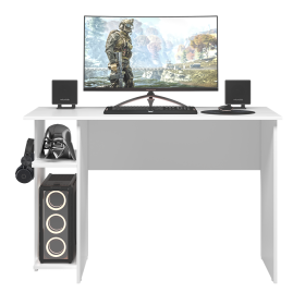 Qmovi - Mesa Gamer - Branco - FI Frontal Decorado
